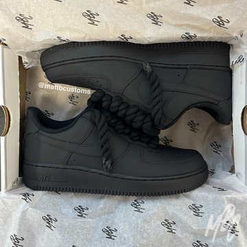 Nike Custom Matte Black Thicc Lace - Air Force 1