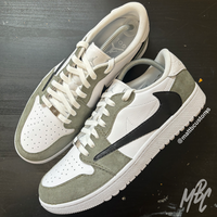 Sage Green Suede OG Reverse Swoosh Jordan 1 Low Golf