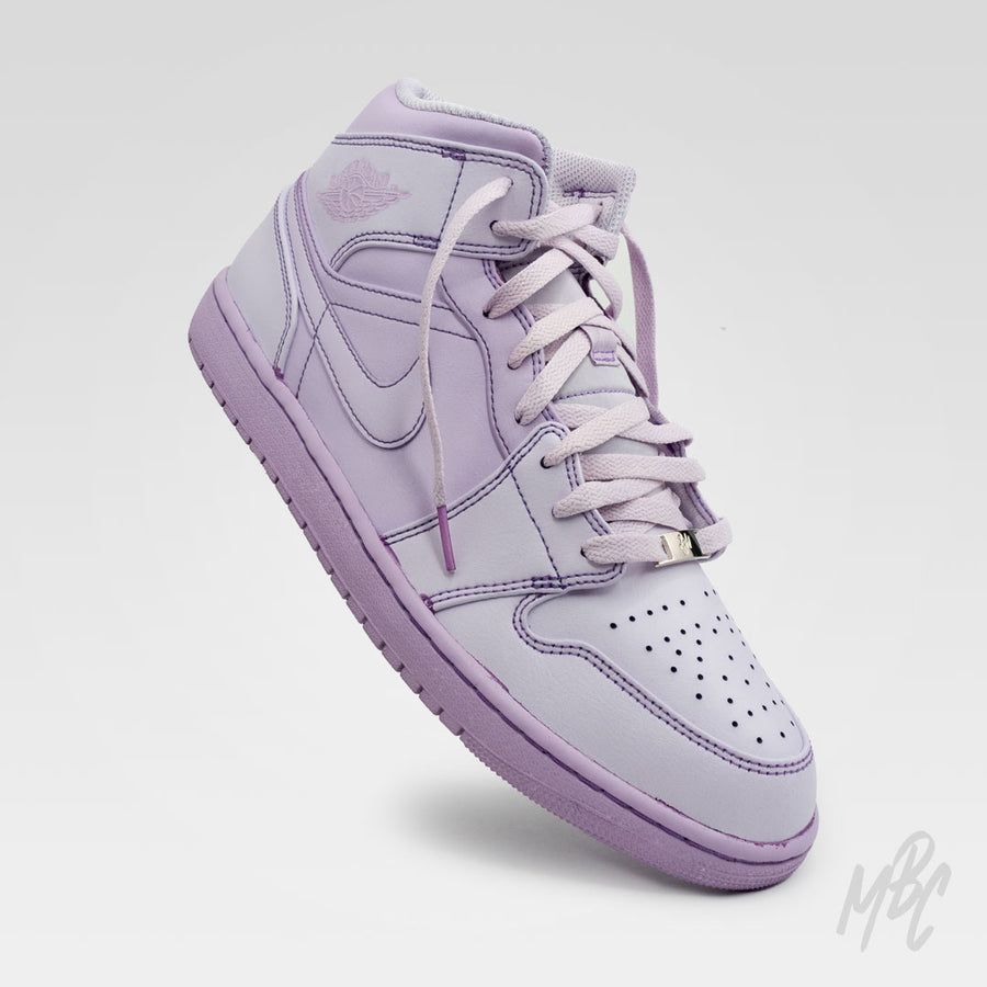 Purple Dip Dye - Jordan 1 Mid Custom Nike Sneakers