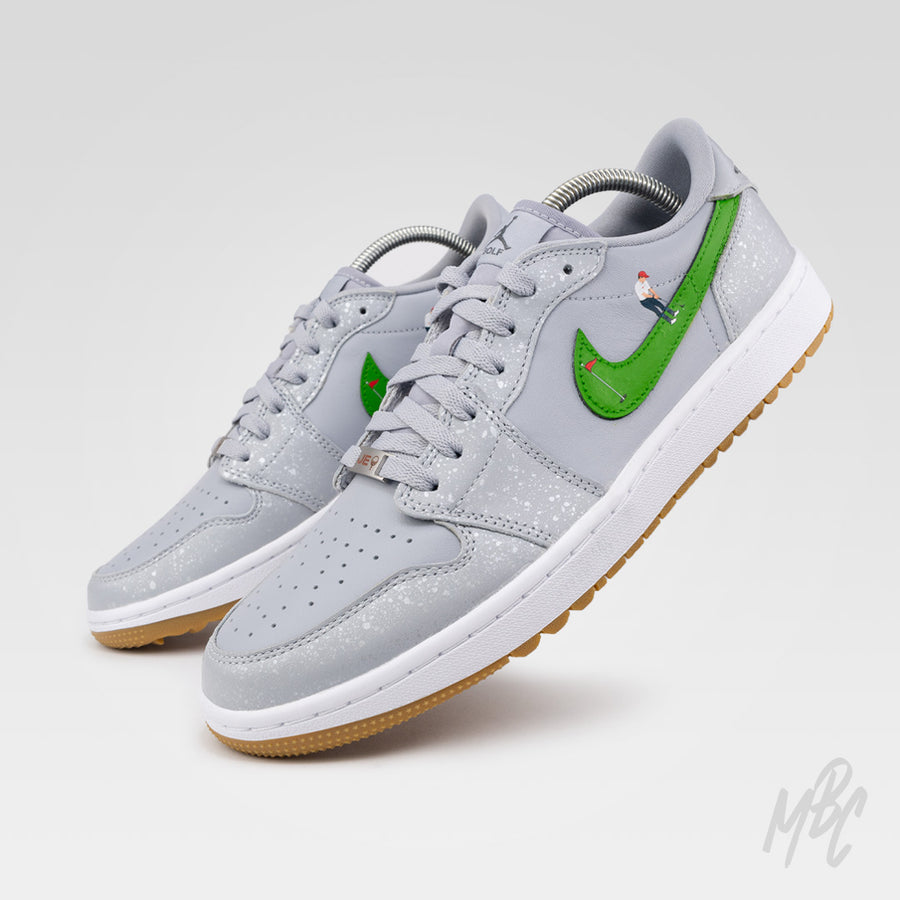 Nike Jordan 1 Low Custom Golf Shoes - Happy Putting