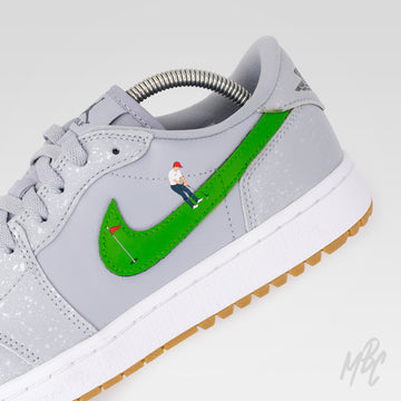 Nike Jordan 1 Low Custom Golf Shoes - Happy Putting
