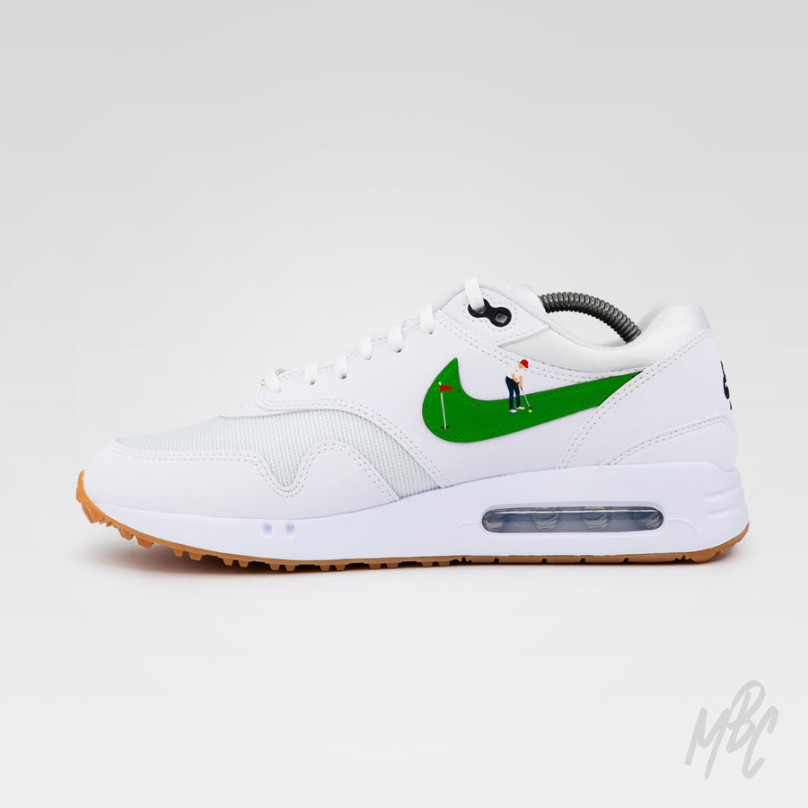 Nike Air Max 1 Golf Custom Sneakers featuring golf character design - Putting Swoosh Nike Air Max 1 Golf
