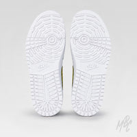Nike Air Jordan 1 Low Golf outsole showing traction pattern on Putting Greens 2.0 custom golf sneakers