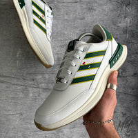 Custom Adidas S2G Golf Sneakers by MattB Customs. Customised with Masters colourway with hand painted red flag design.