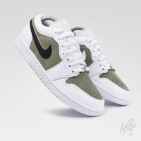 Sage Green Suede - Jordan 1 Low Custom Nike Sneakers