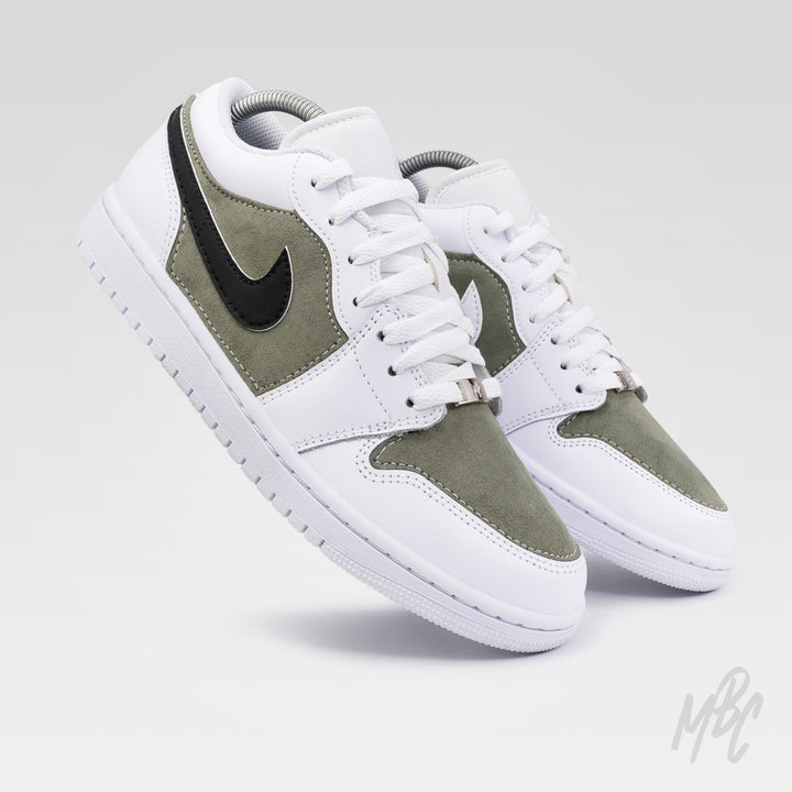 Sage Green Suede - Jordan 1 Low Custom Nike Sneakers