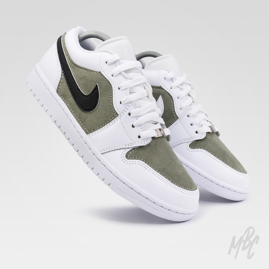 Sage Green Suede - Jordan 1 Low Custom Nike Sneakers