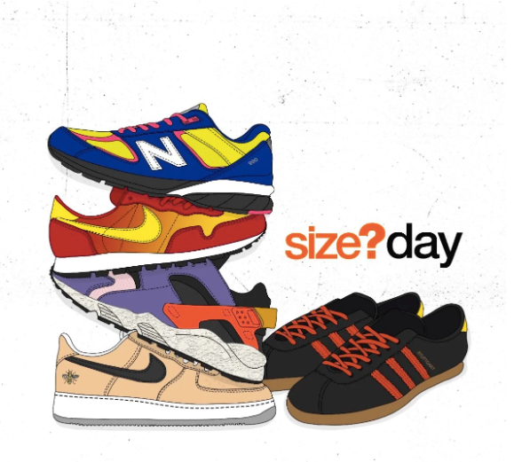 graphic of customised trainers created for size? day 2022