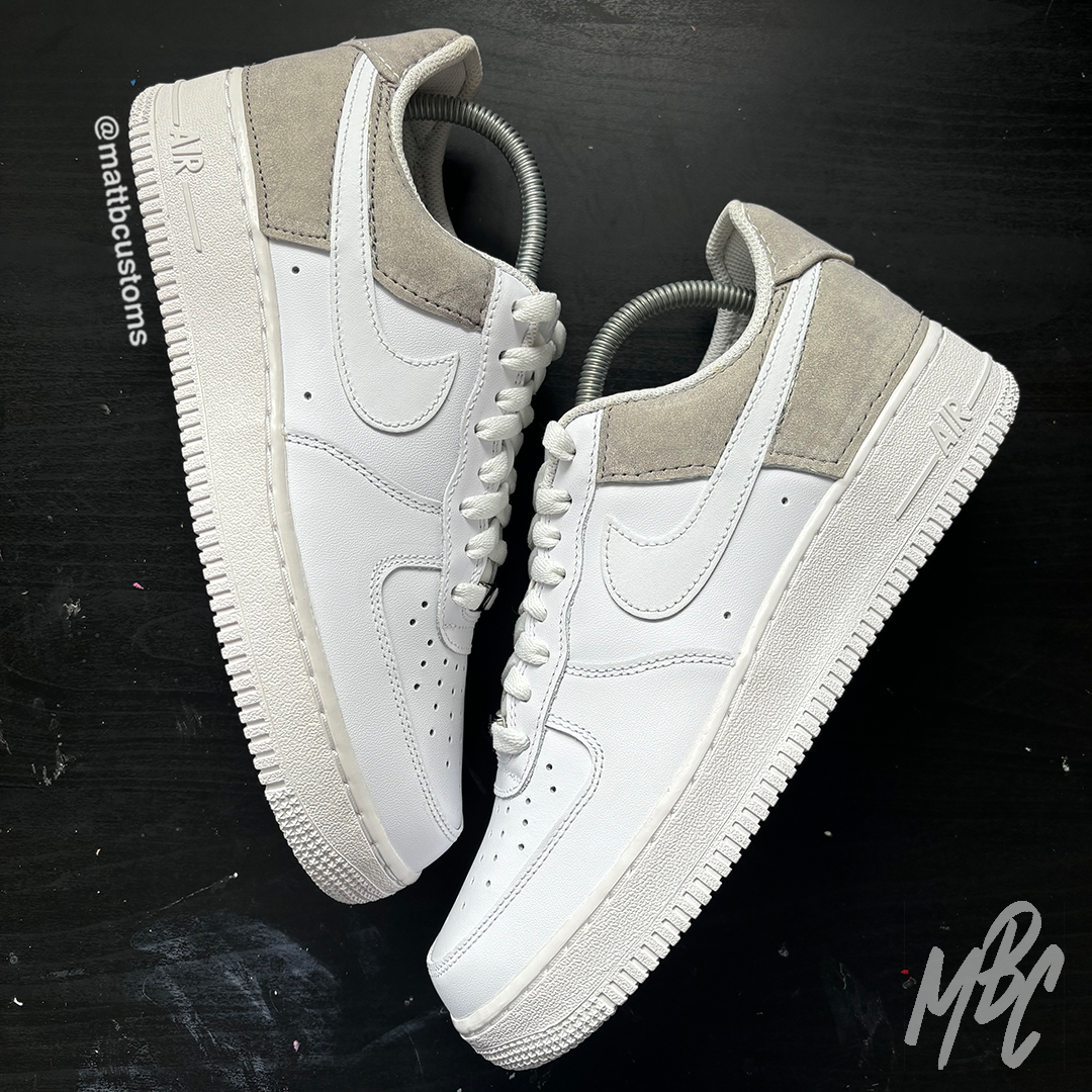 Sandy Suede Air Force 1 Custom Trainers