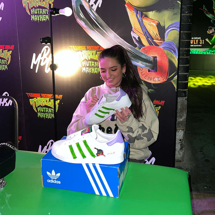 creating custom adidas superstar TMNT sneakers for the film premiere