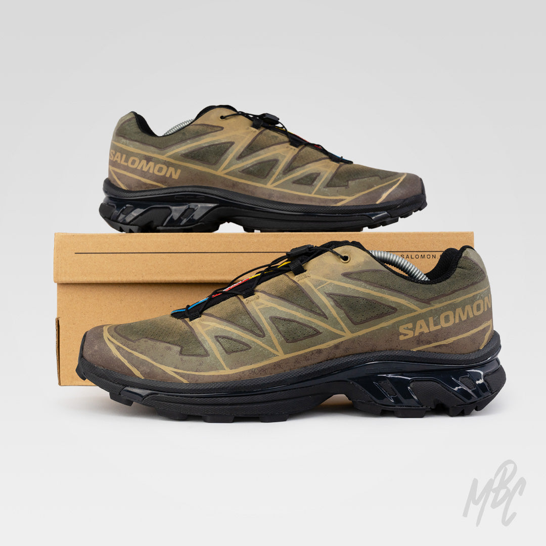 Terrain Roamer Salomon XT-6 custom with earthy terrain inspired upper and black midsole