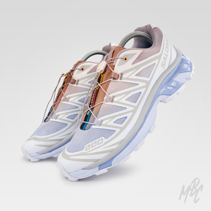 Custom Dip Dye Soloman XT-6 Sneakers in Blue and Brown - Earth & Sky