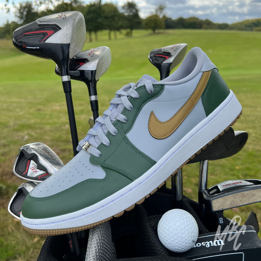 Fairway Gold - Jordan 1 Low Golf Custom