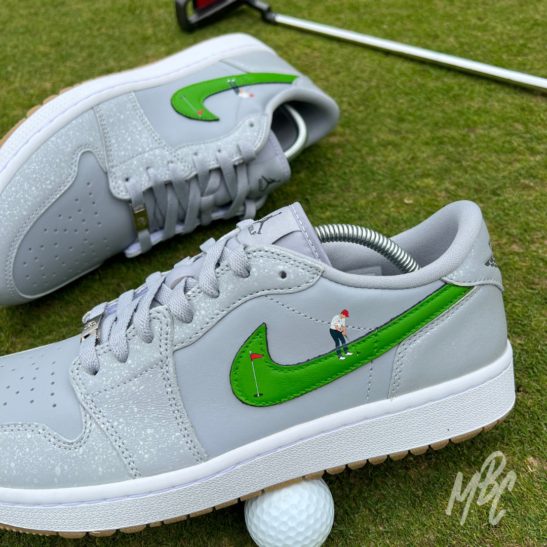 Putting Swoosh - Jordan 1 Low Golf Custom