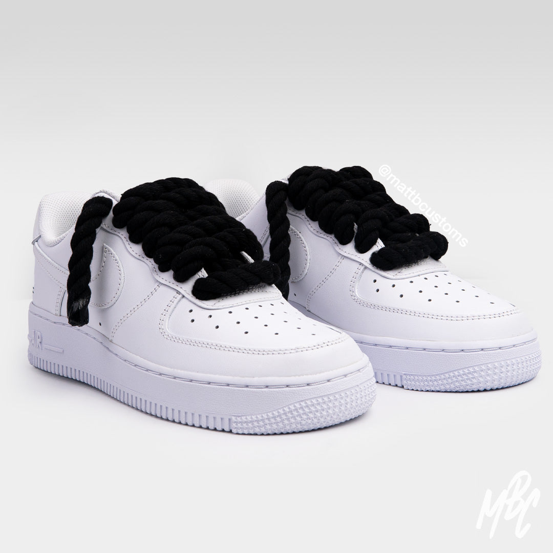 Nike Air Force One White, With Black Laces