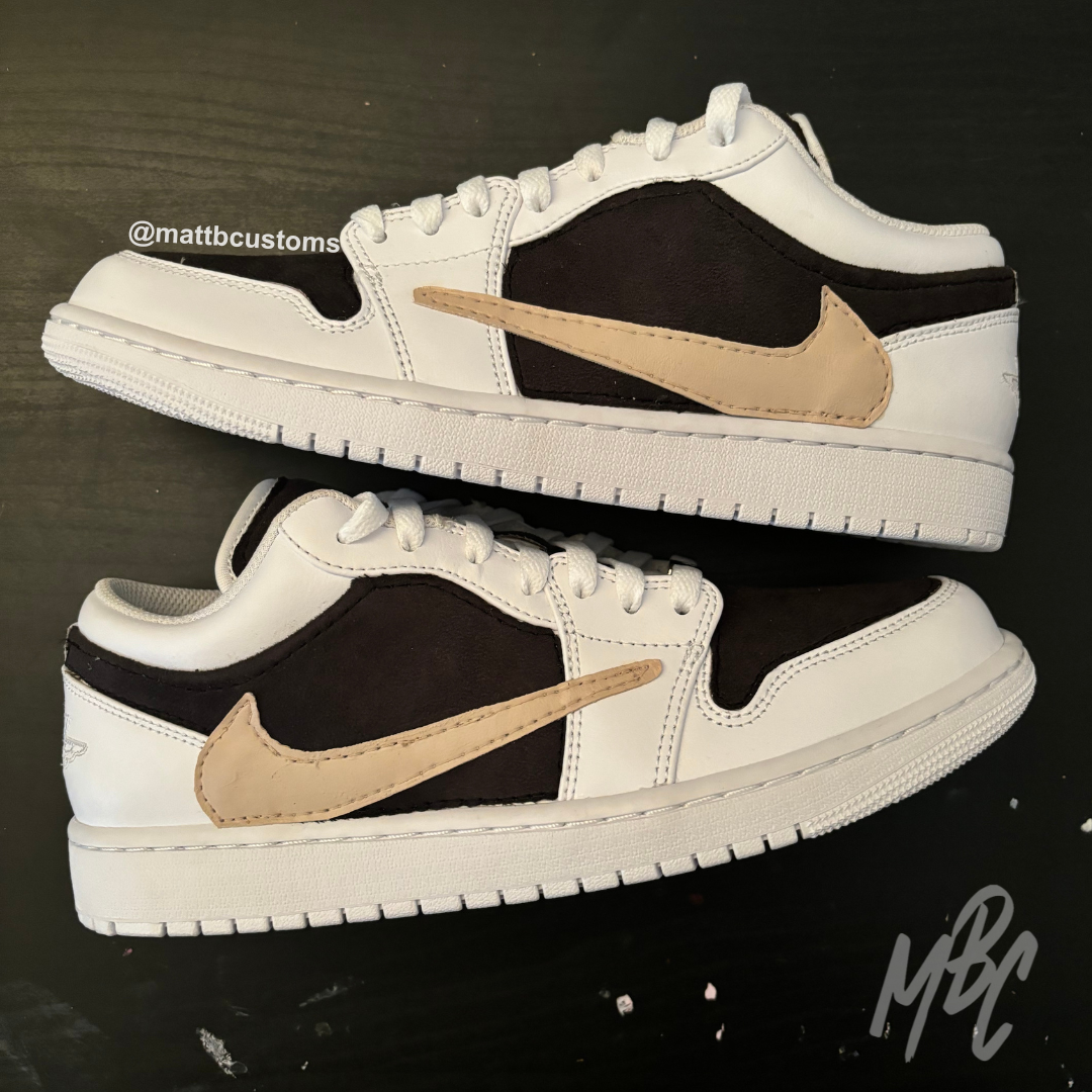 Cactus Suede Jordan 1 Low Custom Trainers