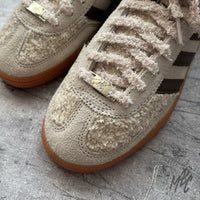 Coffee Cream Boucle Adidas Spezial Custom Sneakers