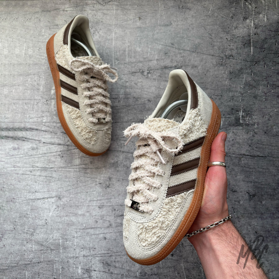 Coffee Cream Boucle Adidas Spezial Custom Sneakers