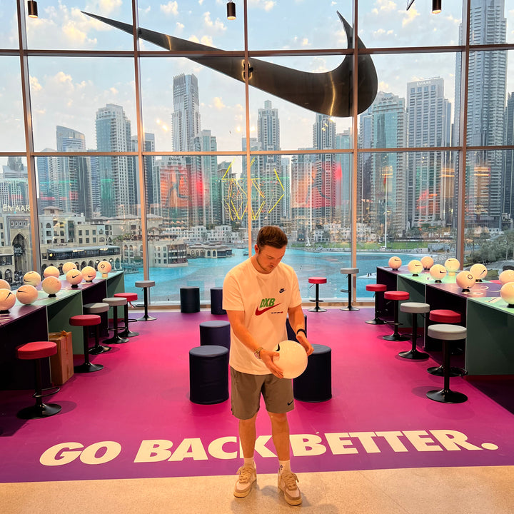MattB Customs x Nike activation in Dubai and Saudi Arabia – customisation workshops using footballs and basketballs