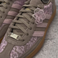 Strawberry Mocha Lacey Flower Adidas Spezial Custom Sneakers