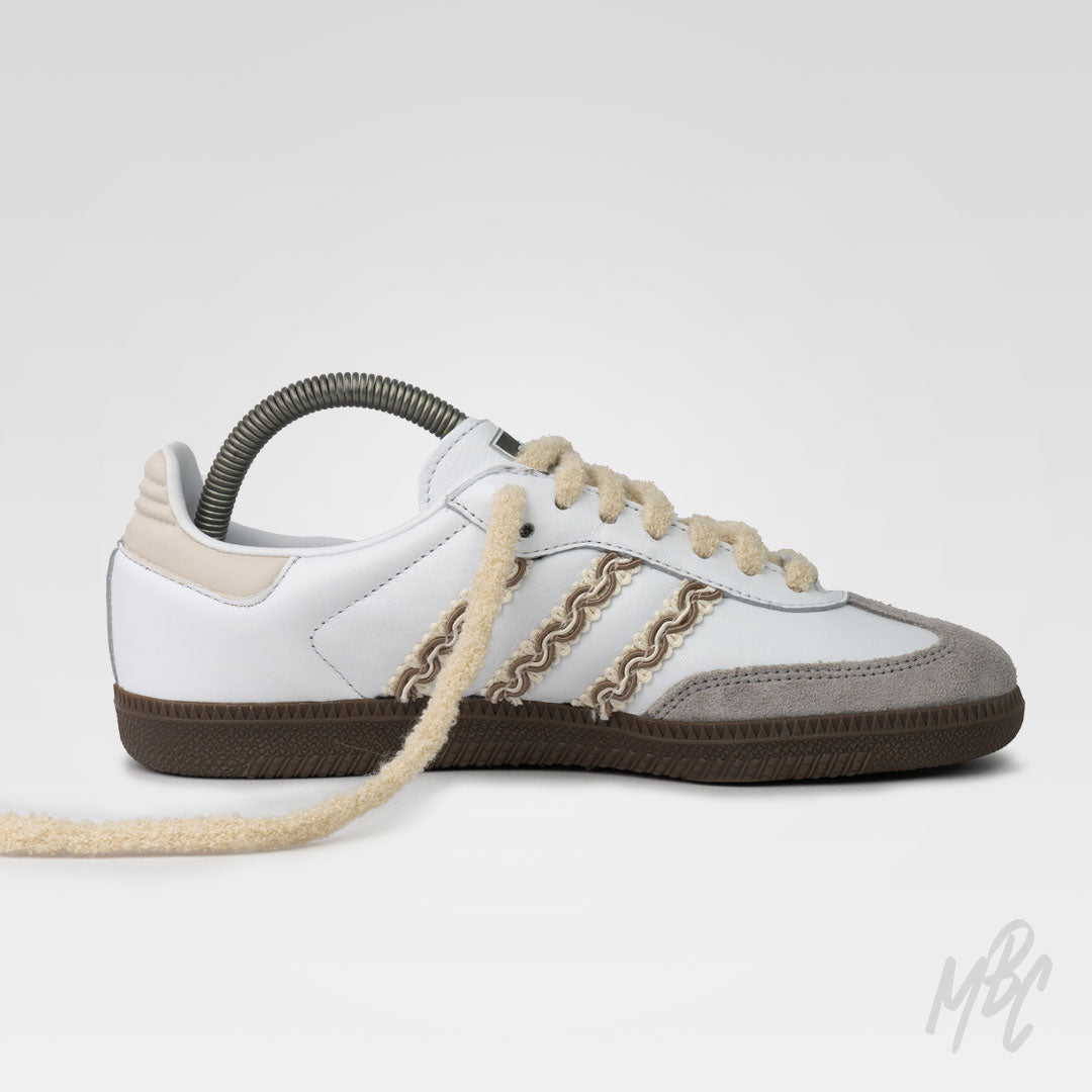 Beige Twine - Adidas Samba Custom Trainers