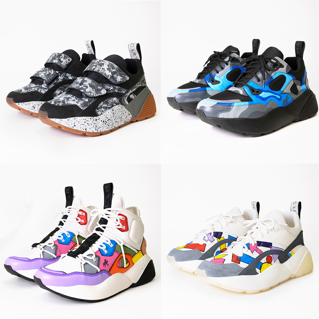 Custom hand painted Stella McCartney trainers