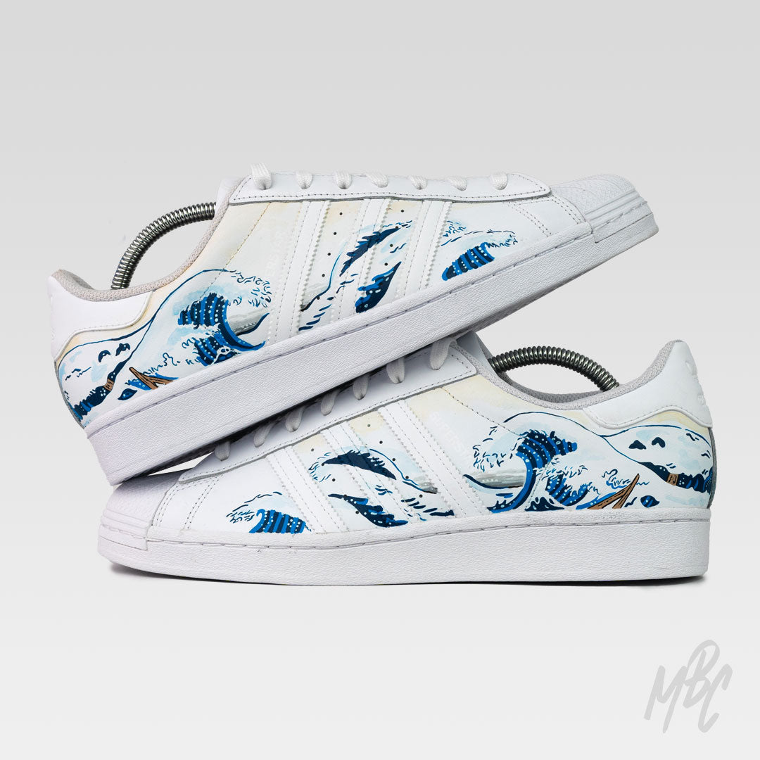 The Great Wave - Adidas Superstar Sneakers