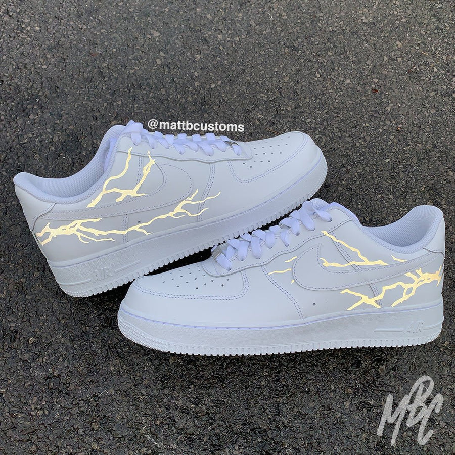 3M Reflective Lightning - Air Force 1 Custom Nike Sneakers