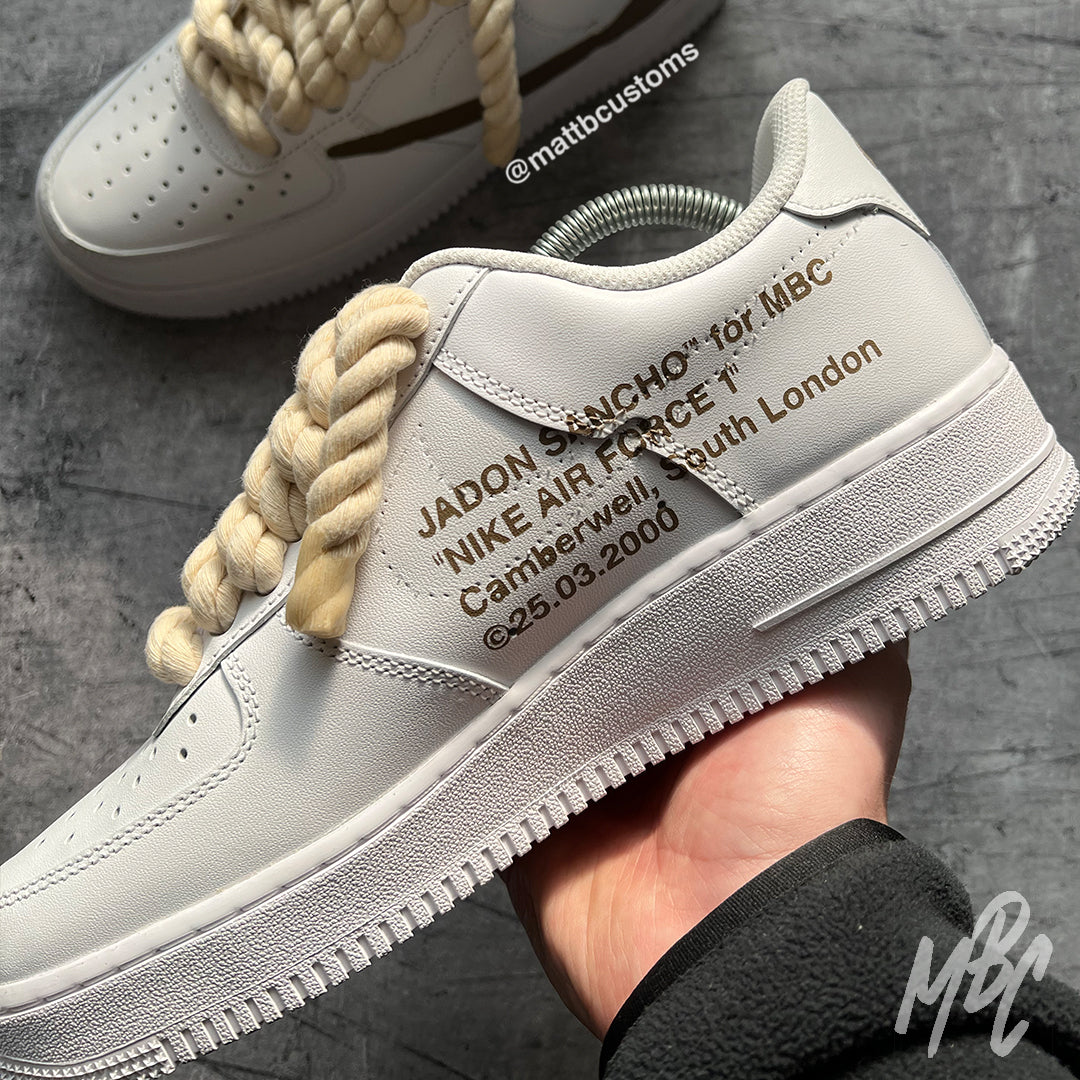 "Reverse Swoosh" Thicc Lace - Air Force 1 Custom