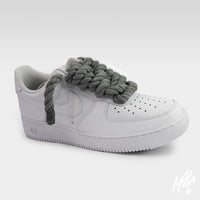 Thicc Laces - White Air Force 1 Custom Nike Sneakers