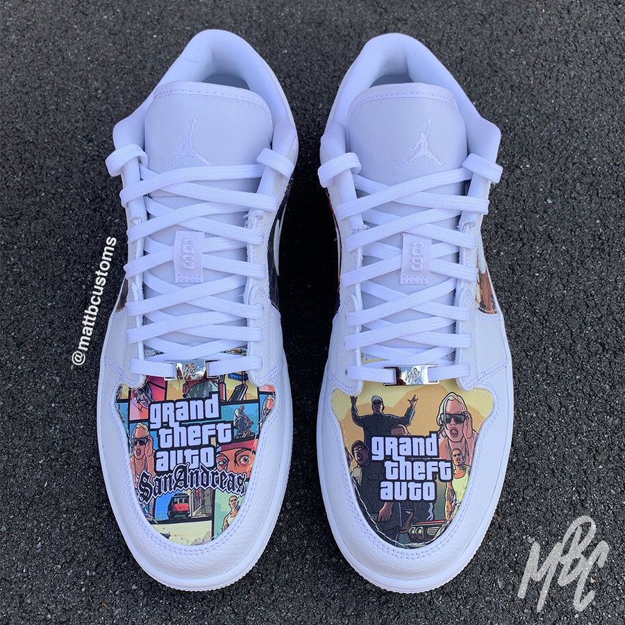 San Andreas Livin' - Jordan 1 Low Custom Nike Sneakers