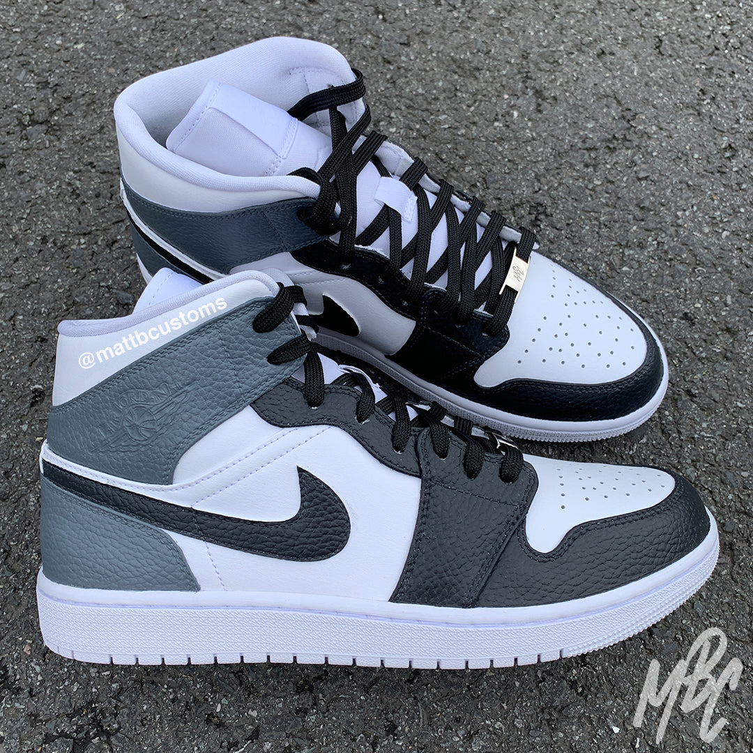 Custom Nike Air Jordan 1 Mid - The Mötley Crüe (Tan) — Q's Custom Sneakers