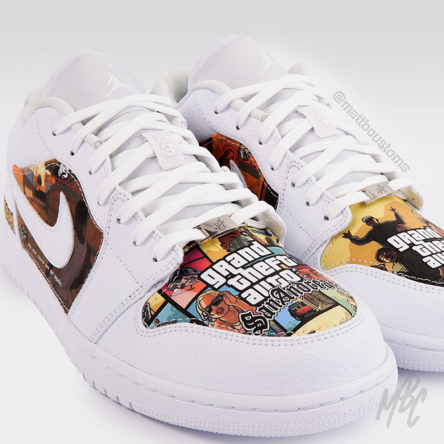 San Andreas Livin' Design - Custom Nike Air Force 1 Trainers – MattB Customs