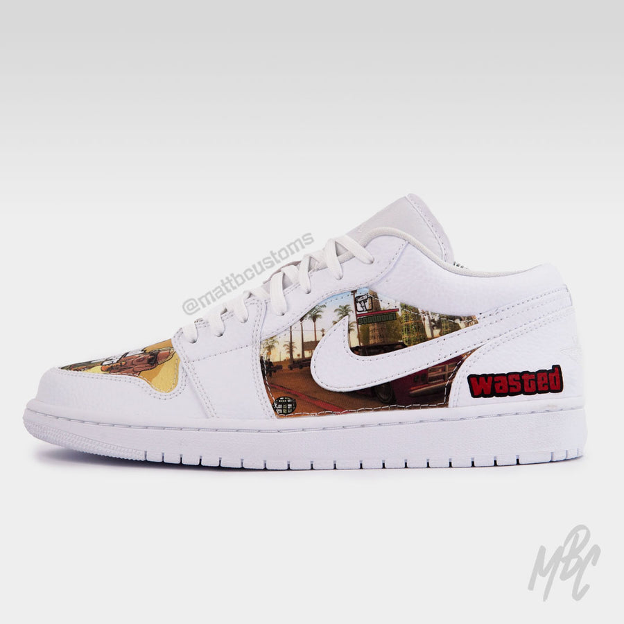 San Andreas Livin' - Jordan 1 Low Custom Nike Sneakers