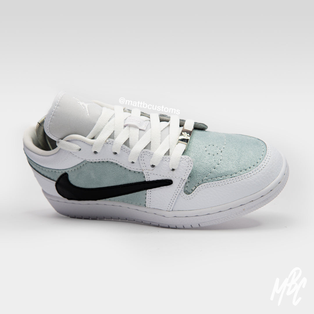 Suede Reverse Swoosh - Jordan 1 Low Custom Nike Sneakers
