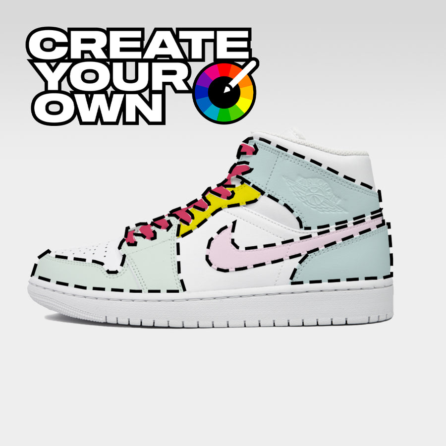 OG Colourway (Create Your Own) - Jordan 1 Mid Custom Nike Sneakers