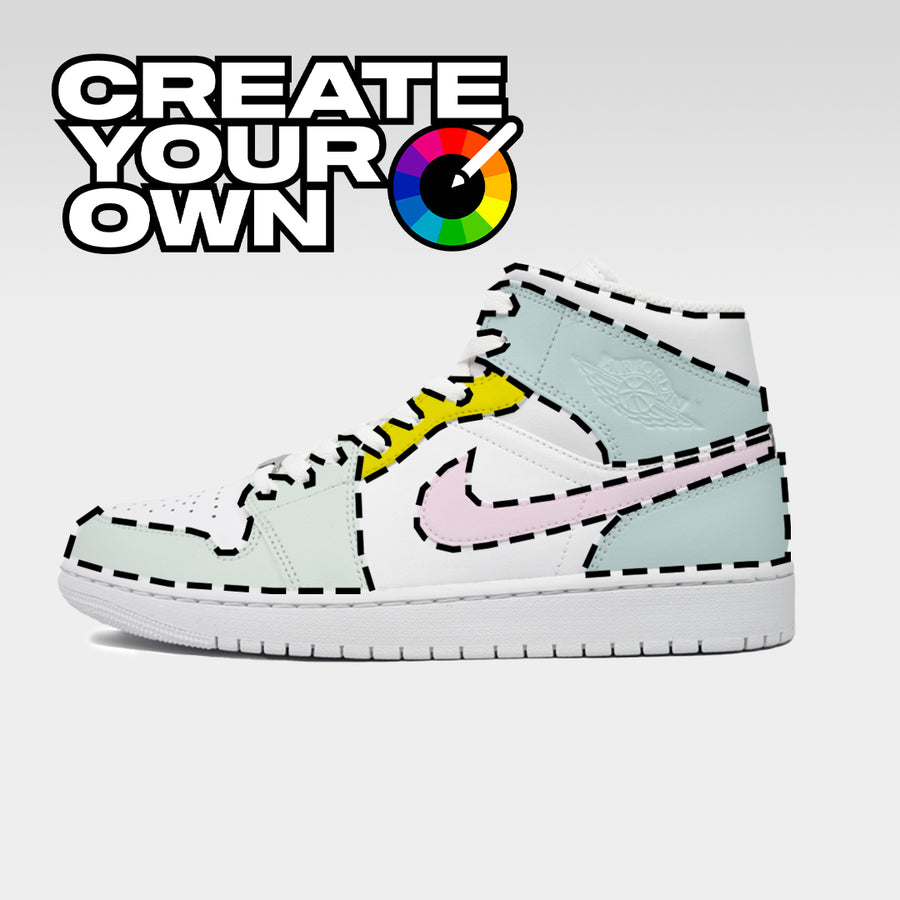 OG Colourway (Create Your Own) - Jordan 1 Mid Custom Nike Sneakers