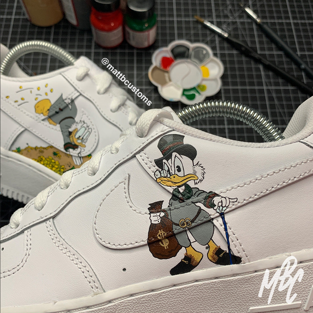 Scrooge the Baller Design Custom Nike Air Force 1 Trainers