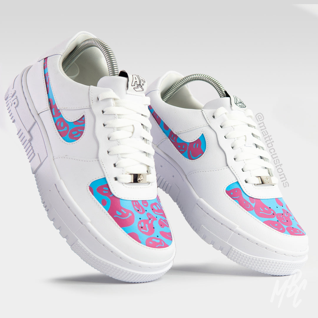 trippy_smiley_camo_air_force_1_pixel_sneaker_trainer