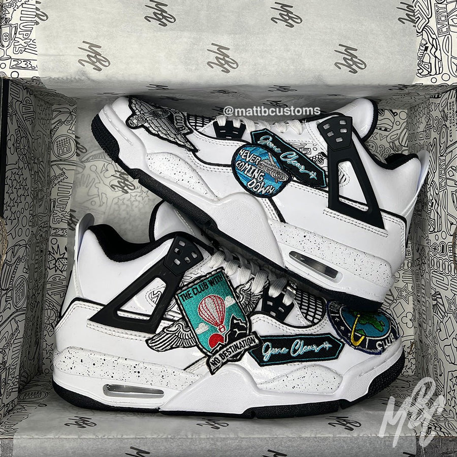 Custom Grey Jordan 4's Custom Jordan 4er Pure Money Jordan