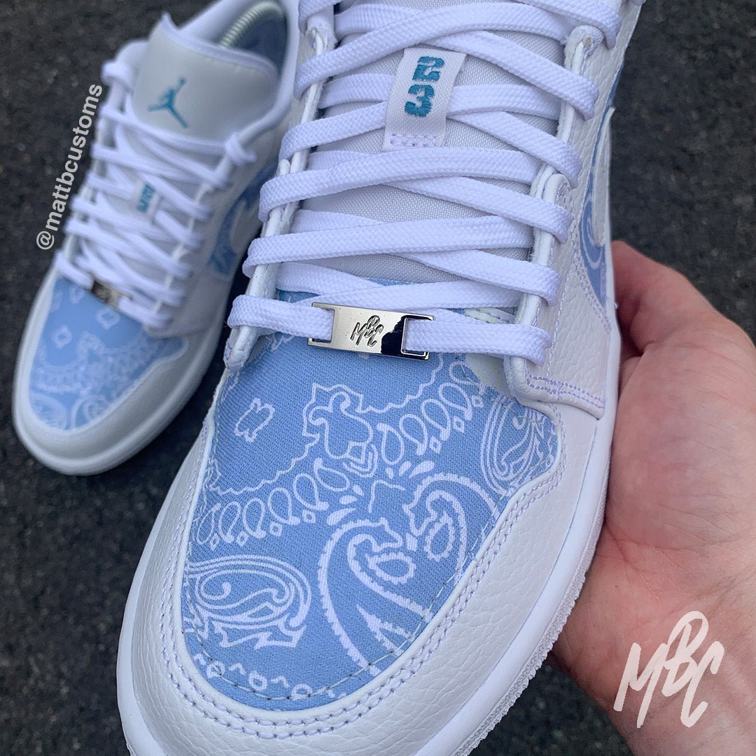 Bandana (Cut & Sew) Design - Custom Nike Jordan 1 Low Trainers â MattB Customs