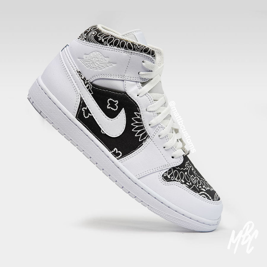 Bandana (Cut & Sew) - Jordan 1 Mid Custom Nike Sneakers