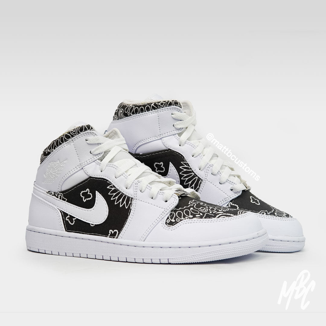 Bandana (Cut & Sew) - Jordan 1 Mid Custom Nike Sneakers