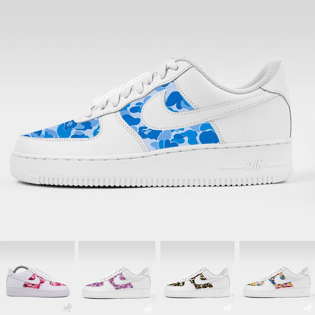 Bape Cut & Sew - Air Force 1 Custom Nike Sneakers
