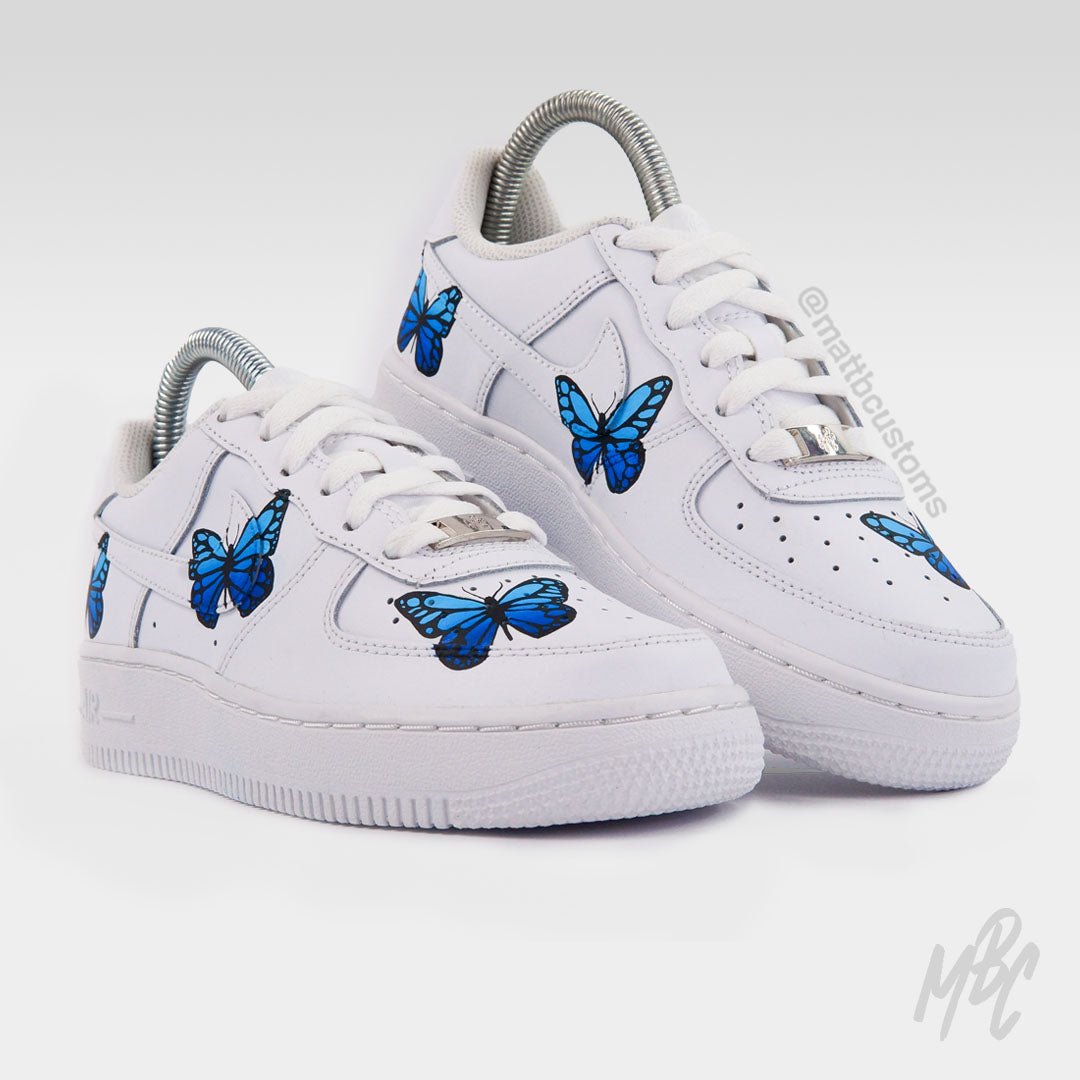 nike air force ones with butterflies