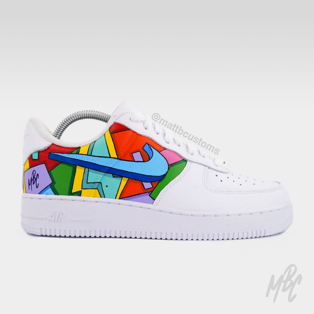 Cartoon Freestyle Design - Custom Nike Air Force 1 Trainers â MattB Customs