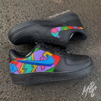 Cartoon Freestyle Design Custom Nike Air Force 1 Trainers MattB Customs