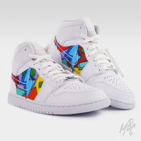 Cartoon Freestyle - Jordan 1 Mid Custom Nike Sneakers