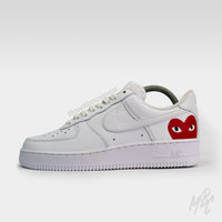 CDG Heart - Air Force 1 Custom Nike Sneakers