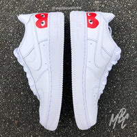 CDG Heart - Air Force 1 Custom Nike Sneakers